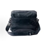 PRADA Re-Nylon enamel metal triangular logo crossbody single-shoulder bag for men in denim color